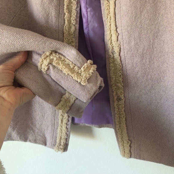 Anne Klein lavender tweed lady jacket size 4 - Picture 4 of 5